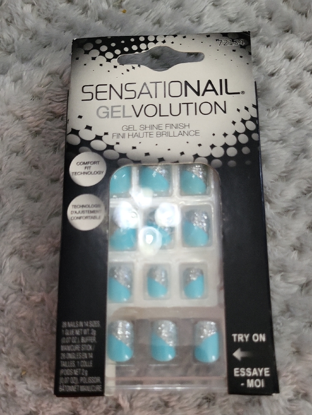 Gelvolution Turquoise &‎ Silver Press-On Nails